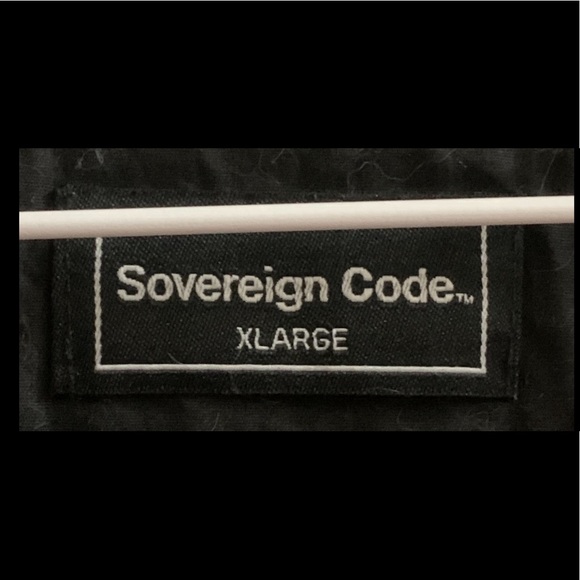 Men’s XL Sovereign Code Black/Gray 2 Pocket 4 Button Long Sleeve Shirt - Picture 2 of 3